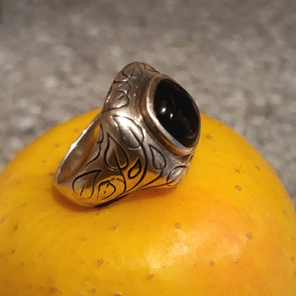 VTG Mark Wasserman Samara Solid Sterling Black Onyx Ring - Picture 1 of 7